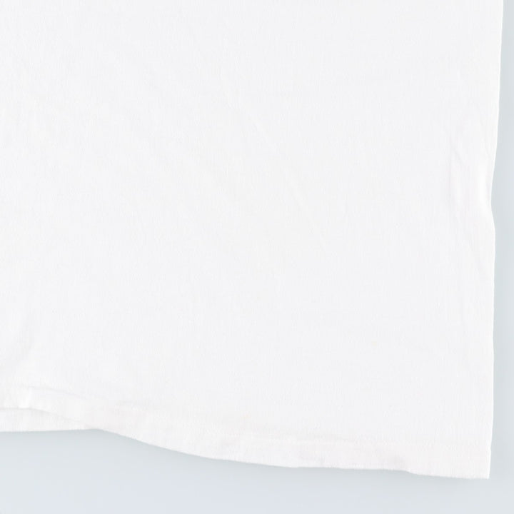Vintage 1980'S Hanes BEEFY-T Printed T-Shirt, Made in USA, Men's Size Large cotton white type Vintage Second Hand