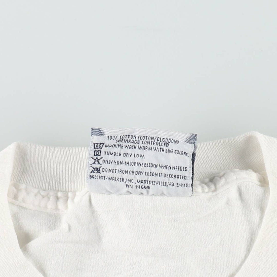 90'S Lee Total Cotton Religious Pattern Message Print T-Shirt, Made in USA, Men's Size M (approx.), Vintage cotton white type Vintage Second Hand