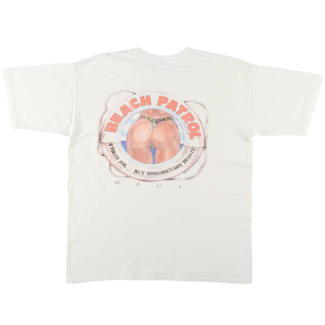 90'S ALTVF Erotic Print T-Shirt, Made in USA, Men's XL equivalent, Vintage cotton white type Vintage Second Hand
