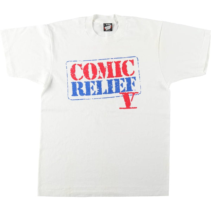90'S Screen Stars Best TV Show Print T-Shirt, Made in USA, Men's Size L (approx.), Vintage cotton white type Vintage Second Hand