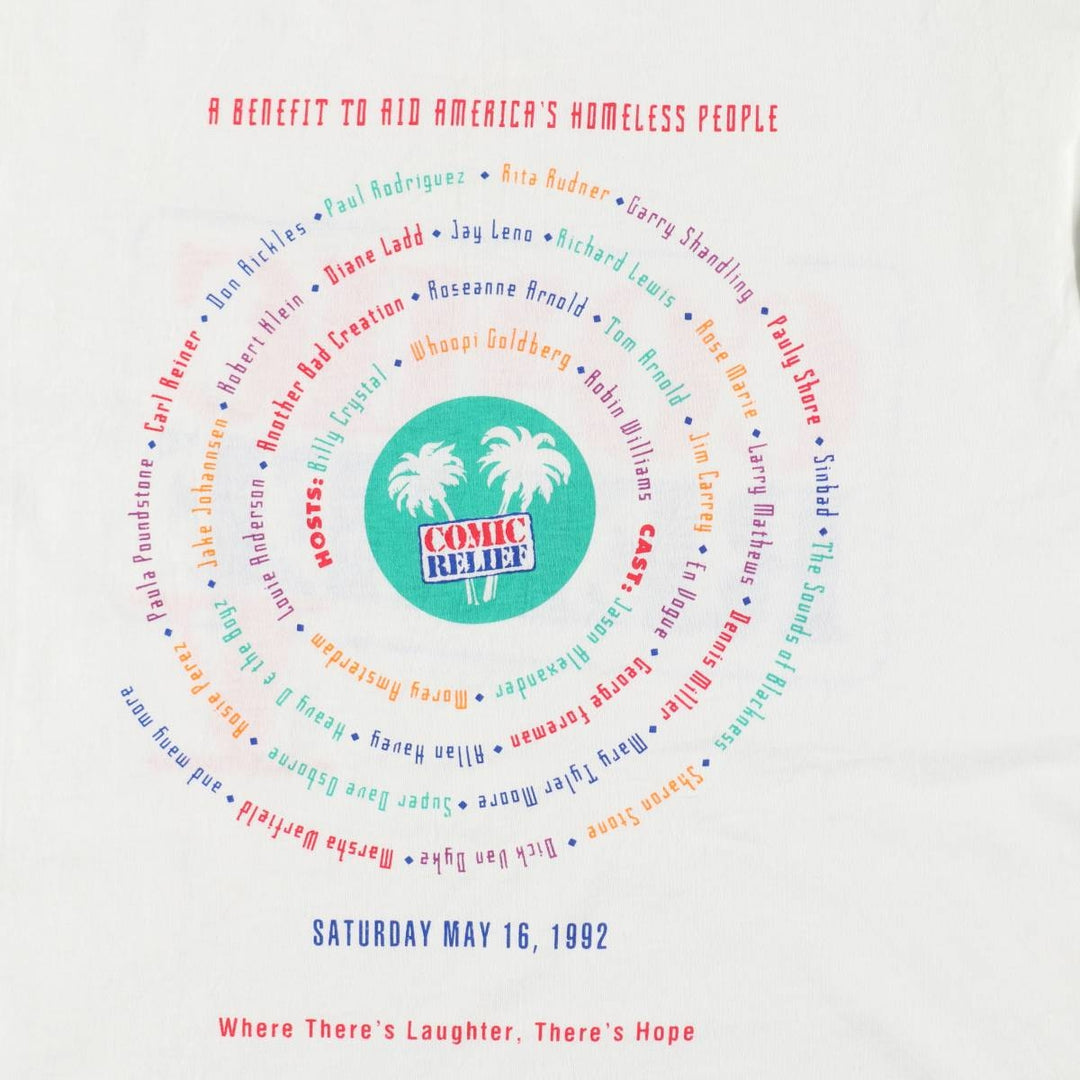 90'S Screen Stars Best TV Show Print T-Shirt, Made in USA, Men's Size L (approx.), Vintage cotton white type Vintage Second Hand
