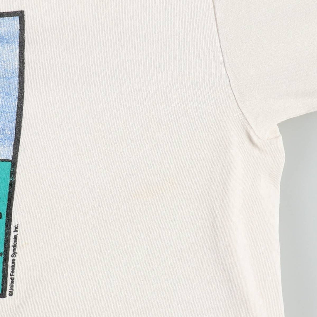 90'S All Sport Scott Adams Dilbert Art T-Shirt, Made in USA, Men's XL equivalent, Vintage cotton white type Vintage Second Hand