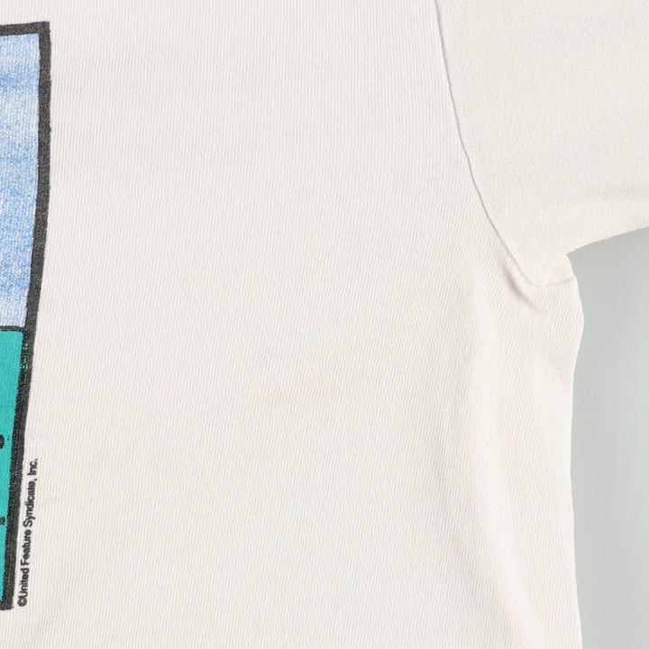 90'S All Sport Scott Adams Dilbert Art T-Shirt, Made in USA, Men's XL equivalent, Vintage cotton white type Vintage Second Hand