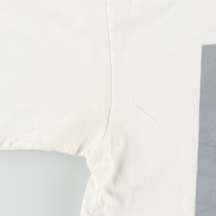 90'S Hanes BEEFY-T Printed T-shirt, Made in USA, Men's L size, Vintage cotton white type Vintage Second Hand