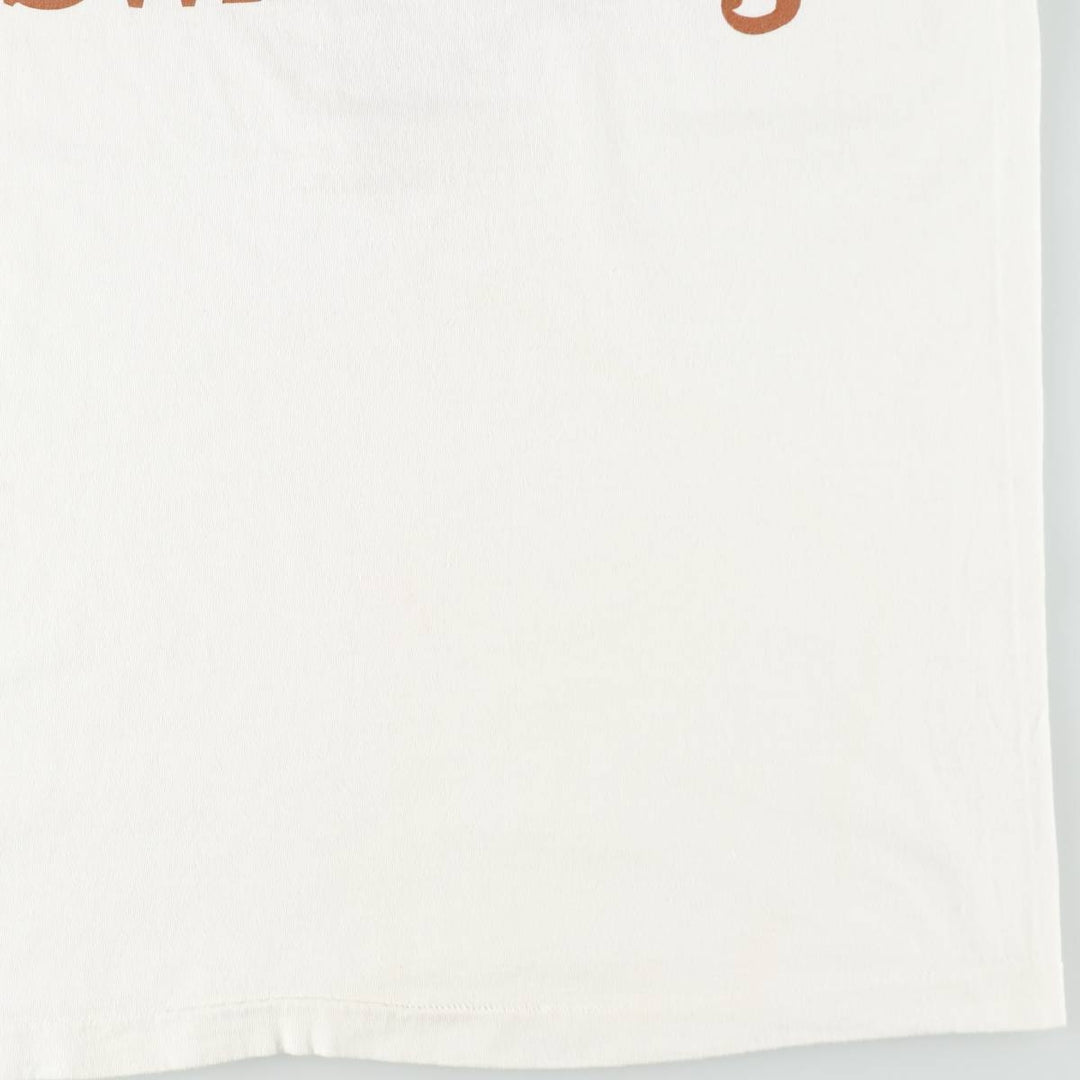 90'S Fruit of the Loom printed T-shirt, made in the USA, men's size L, vintage cotton white type Vintage Second Hand