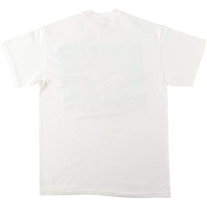 90'S Hanes BEEFY-T Message Print T-Shirt, Made in USA, Men's Size M (approx.), Vintage cotton white type Vintage Second Hand