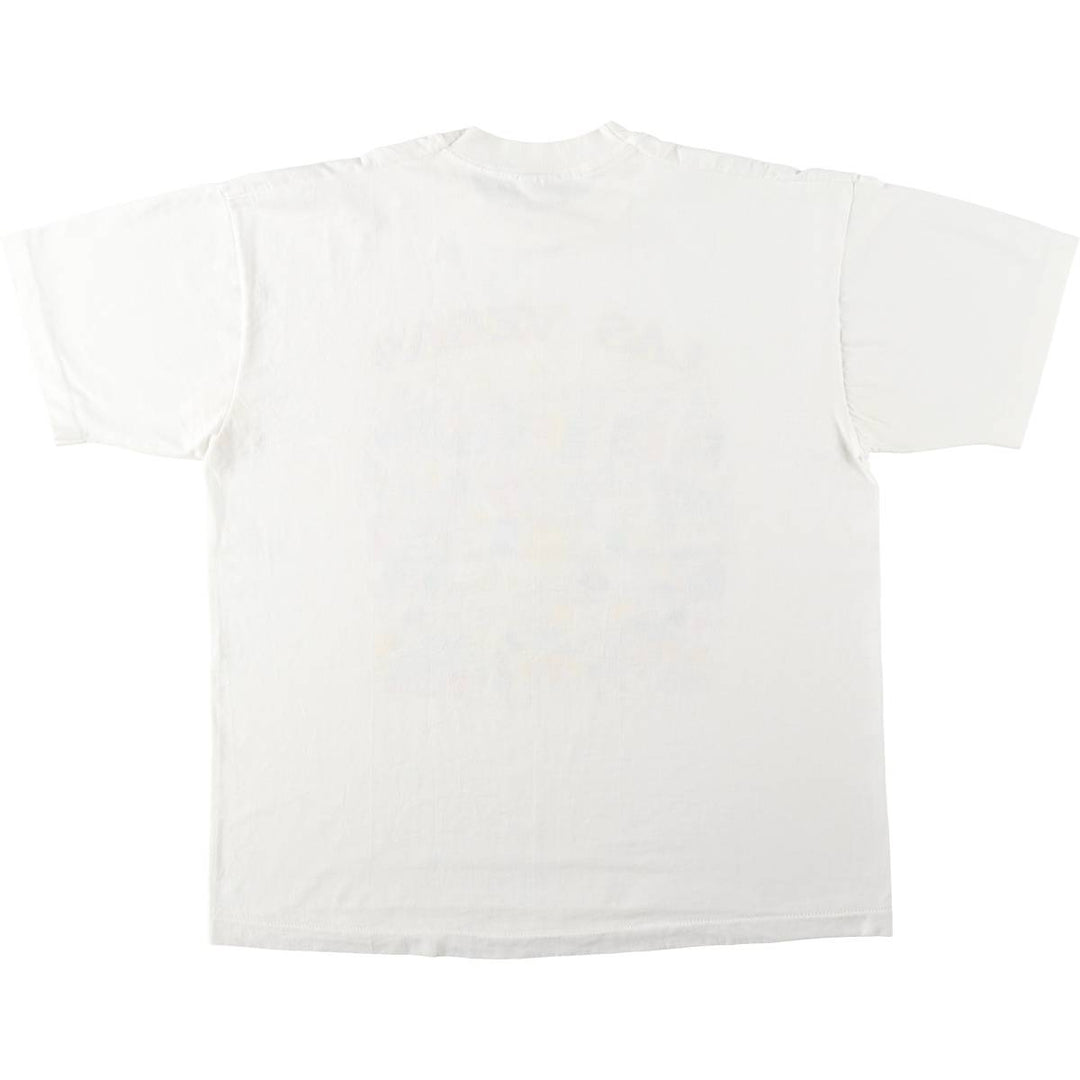 90'S Fruit of the Loom printed T-shirt, made in the USA, men's XL size, vintage cotton white type Vintage Second Hand