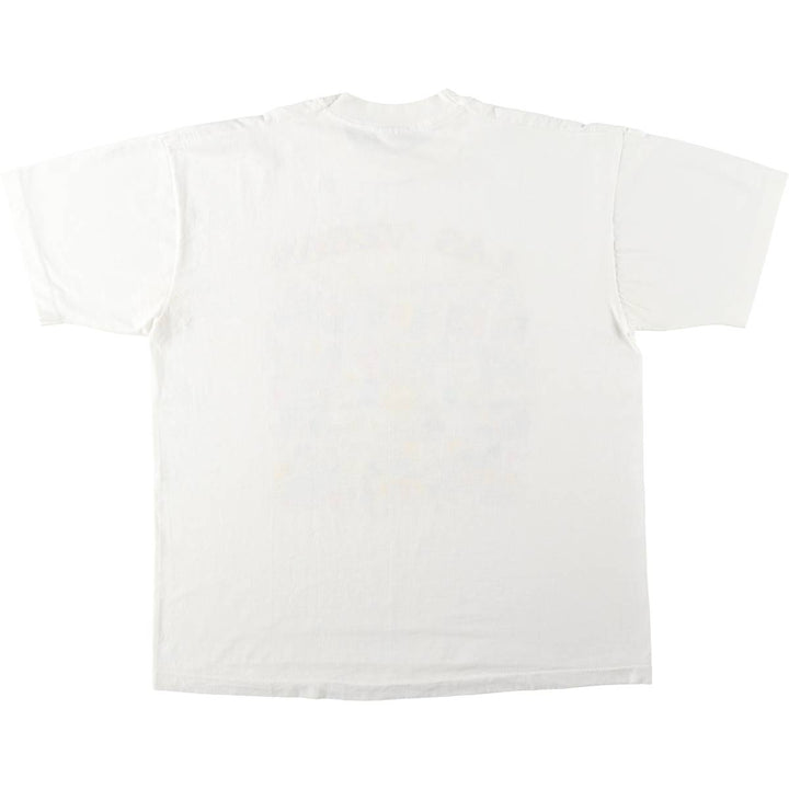 90'S Fruit of the Loom printed T-shirt, made in the USA, men's XL size, vintage cotton white type Vintage Second Hand