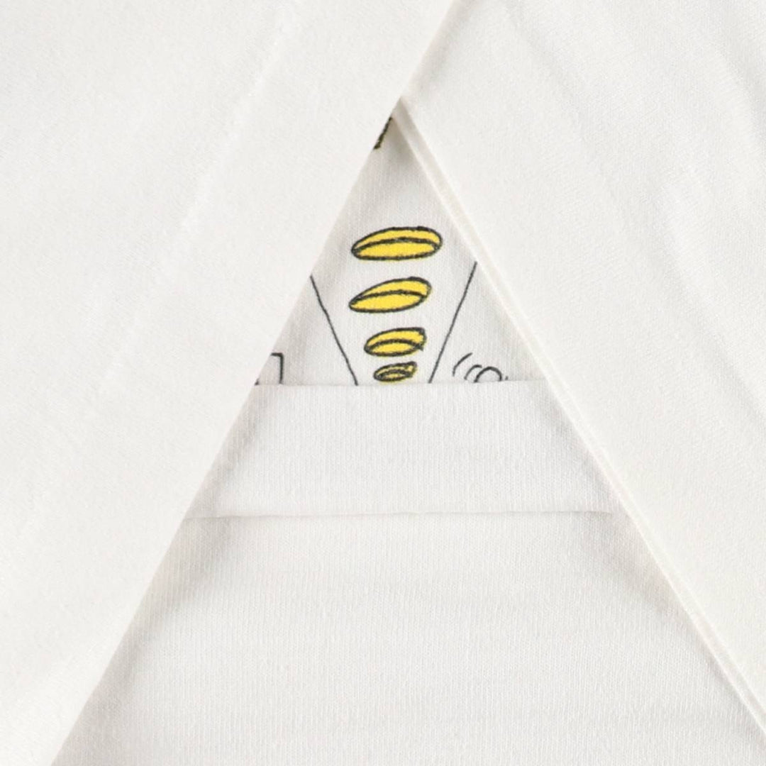 90'S Fruit of the Loom printed T-shirt, made in the USA, men's XL size, vintage cotton white type Vintage Second Hand