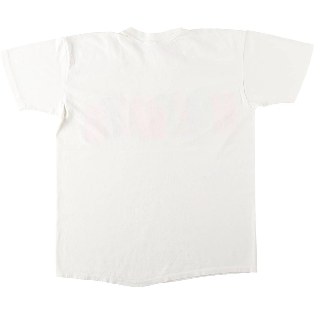 ~90'S GOLDEN COAST SPORTSWEAR Print T-Shirt, Made in USA, Men's Size L (Equivalent), Vintage cotton white type Vintage Second Hand