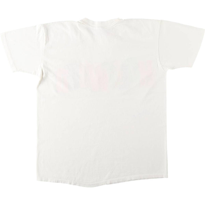 ~90'S GOLDEN COAST SPORTSWEAR Print T-Shirt, Made in USA, Men's Size L (Equivalent), Vintage cotton white type Vintage Second Hand