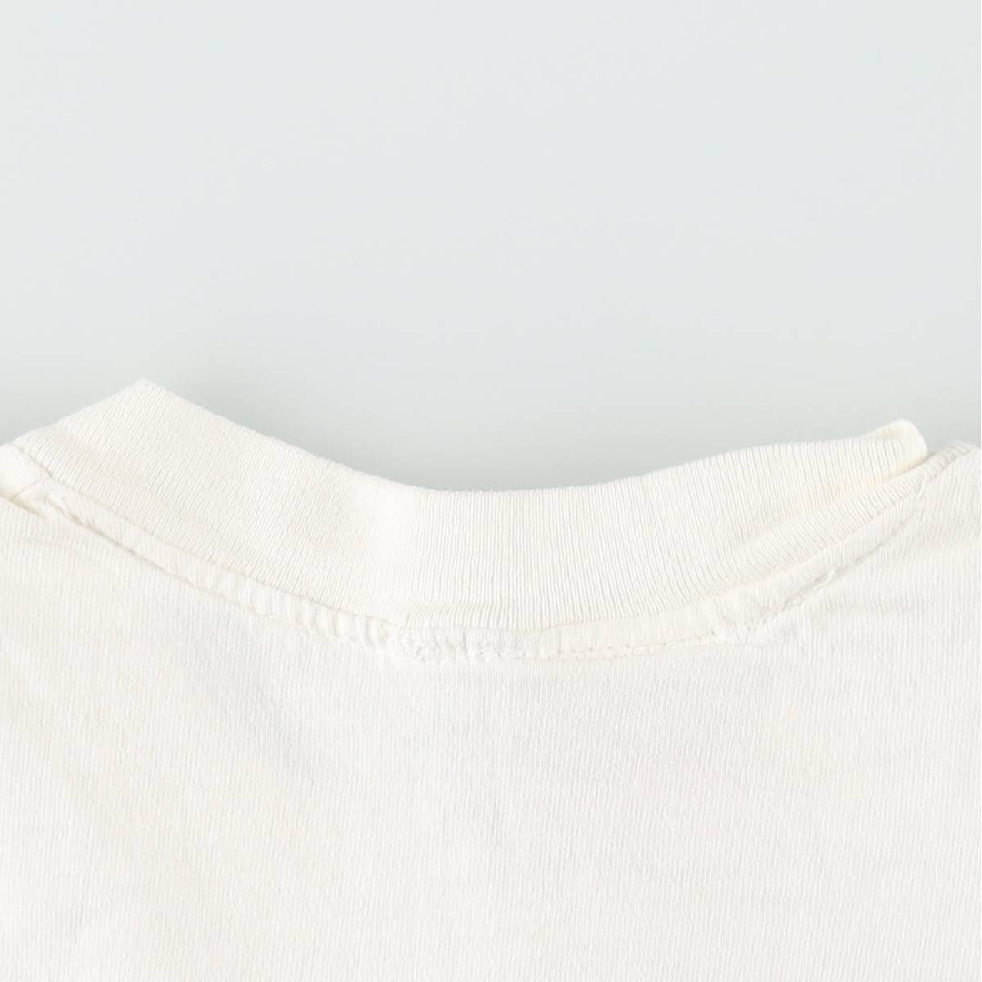 ~90'S GOLDEN COAST SPORTSWEAR Print T-Shirt, Made in USA, Men's Size L (Equivalent), Vintage cotton white type Vintage Second Hand