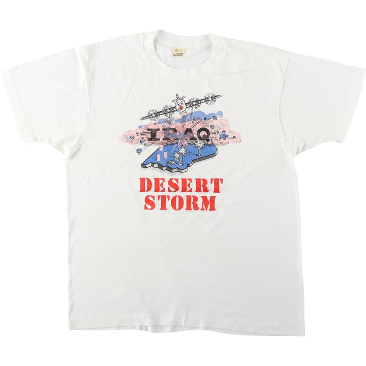 Vintage 1980'S Screen Stars print T-shirt, Made in USA, Men's XL cotton white type Vintage Second Hand