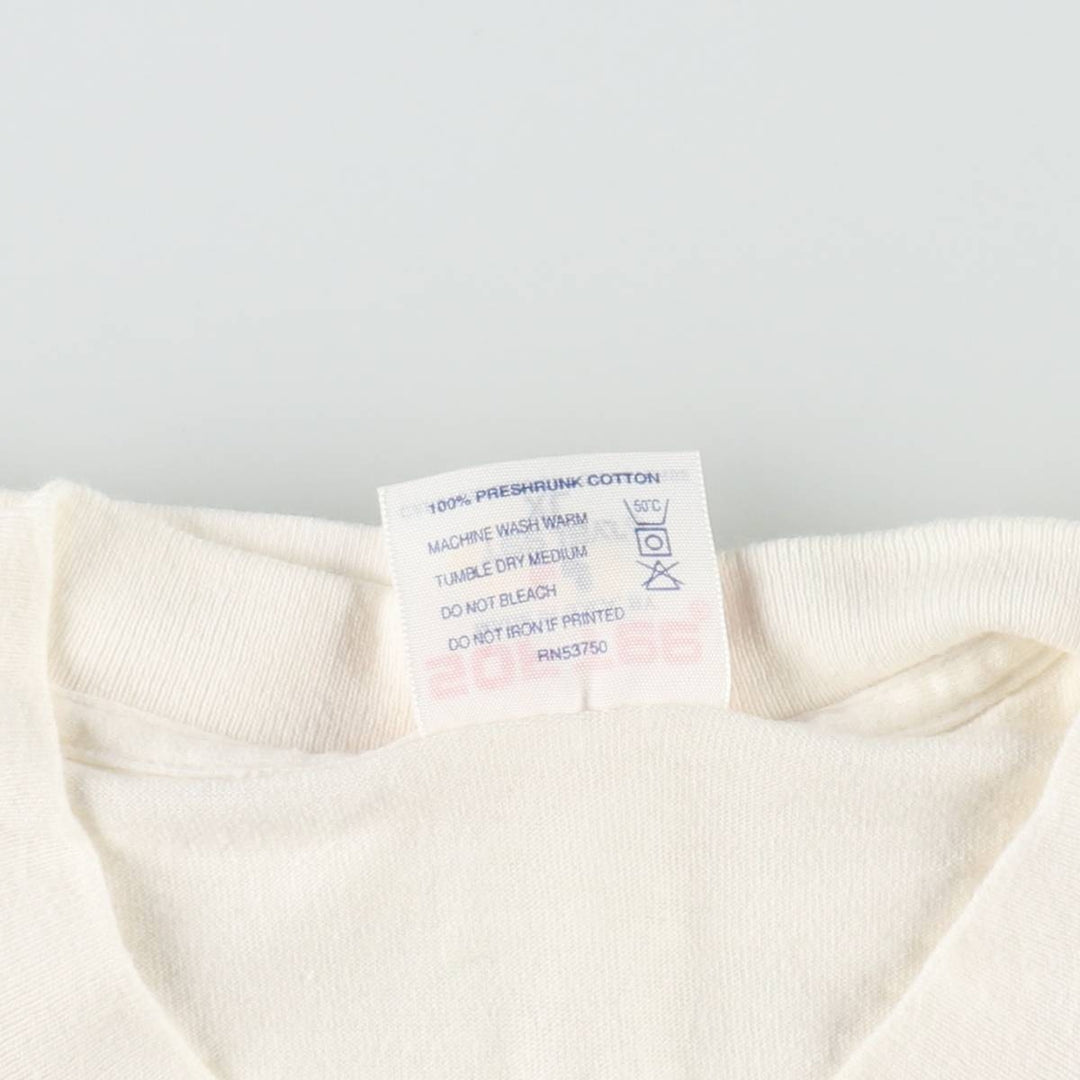 90'S SOF TEE Printed T-shirt Made in USA Men's XL Vintage cotton white type Vintage Second Hand