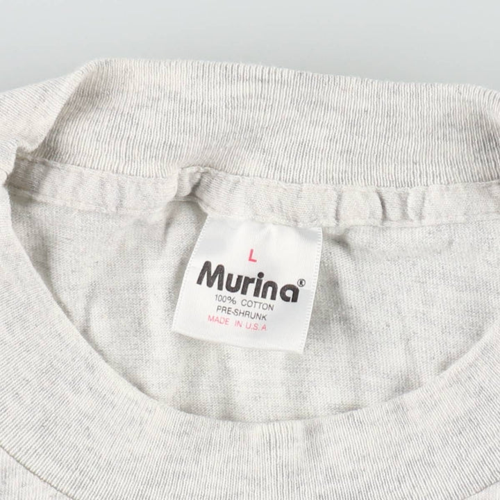 90'S Murina Peggy Murray REEL MEN Art T-shirt, Made in USA, Men's Size L (approx.), Vintage cotton gray type Vintage Second Hand
