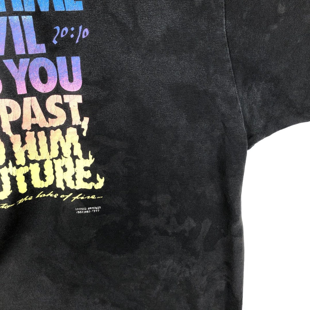 90'S Vintage Printed T-Shirt, Men's XL cotton black type Vintage Second Hand
