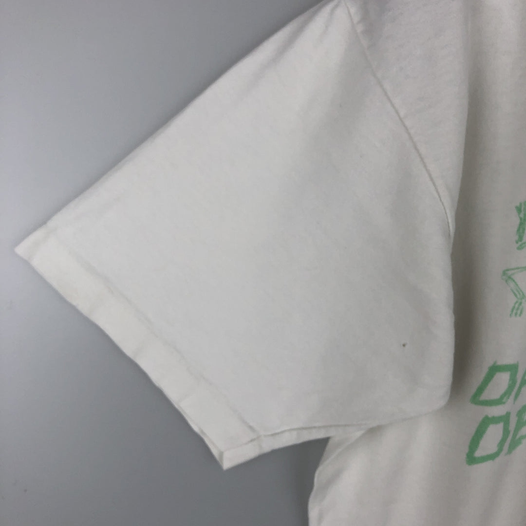 90'S All Sport PRO WEIGHT Skull Pattern Print T-Shirt, Made in USA, Men's Size L (Equivalent), Vintage cotton white type Vintage Second Hand
