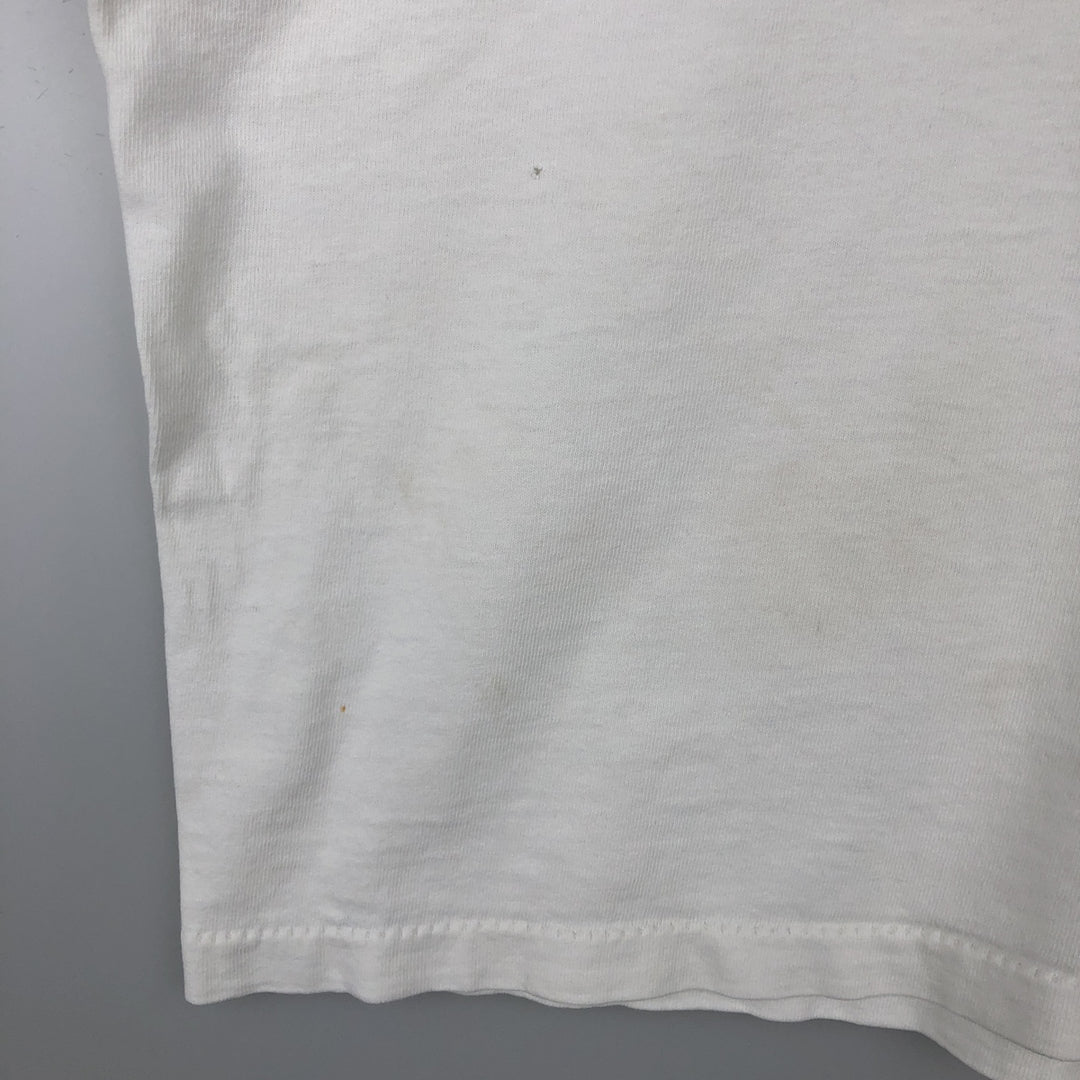 90'S All Sport PRO WEIGHT Skull Pattern Print T-Shirt, Made in USA, Men's Size L (Equivalent), Vintage cotton white type Vintage Second Hand