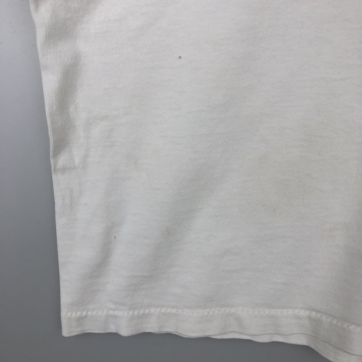90'S All Sport PRO WEIGHT Skull Pattern Print T-Shirt, Made in USA, Men's Size L (Equivalent), Vintage cotton white type Vintage Second Hand