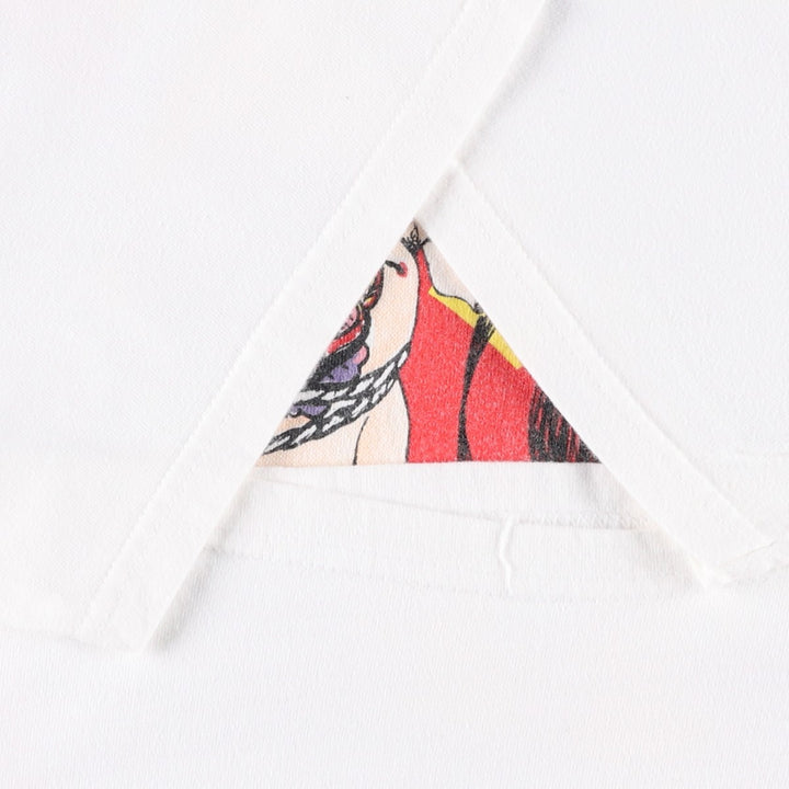 90s-00'S Hanes BEEFY-T SKIN DEEP TATTOOING Japanese Pattern Erotic T-shirt Advertising T-shirt Men's L equivalent cotton white type Vintage Second Hand