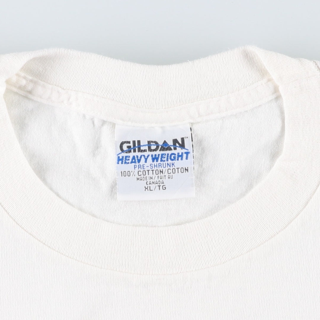 90'S Gildan Printed T-shirt Made in Canada Men's XL Vintage cotton white type Vintage Second Hand