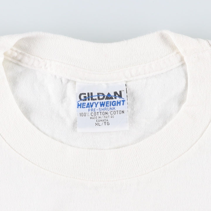 90'S Gildan Printed T-shirt Made in Canada Men's XL Vintage cotton white type Vintage Second Hand