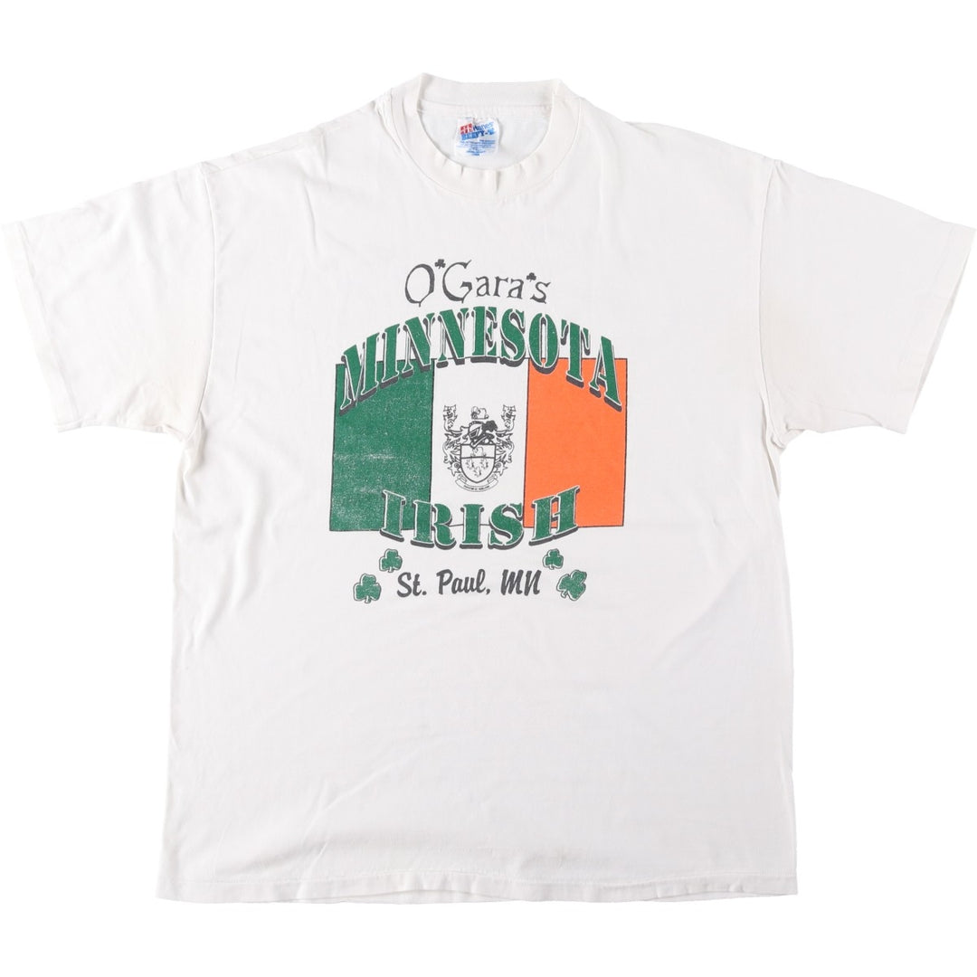 90'S Hanes BEEFY-T O'Gara's advertising T-shirt, Made in USA, Men's size L (approx.) cotton white type Vintage Second Hand