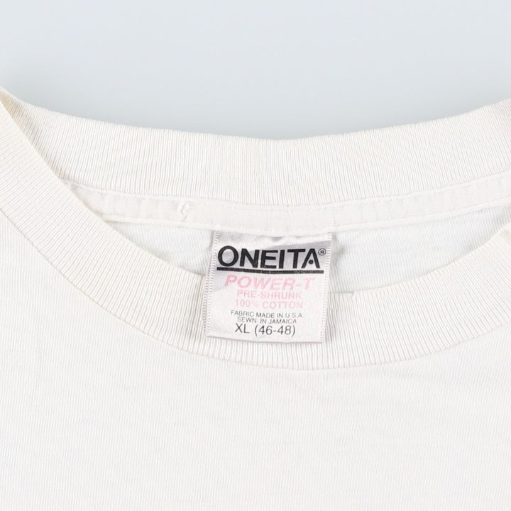 90'S ONEITA WORLD MARKETING ALLIANCE Advertising T-Shirt, Made in USA, Men's XL equivalent, Vintage cotton white type Vintage Second Hand