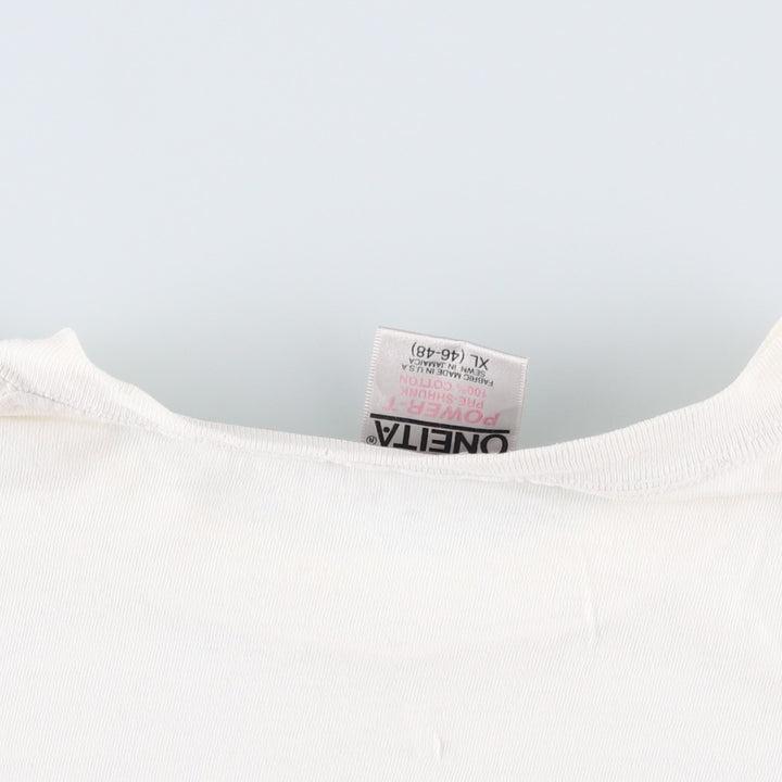 90'S ONEITA WORLD MARKETING ALLIANCE Advertising T-Shirt, Made in USA, Men's XL equivalent, Vintage cotton white type Vintage Second Hand