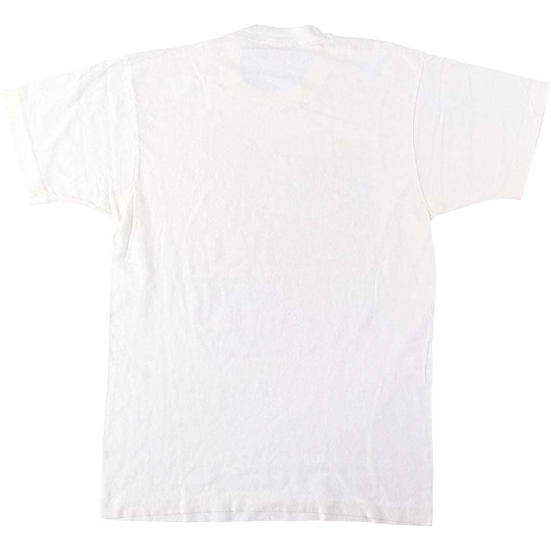 90'S Fruit of the Loom printed T-shirt, made in the USA, men's size L, vintage cotton white type Vintage Second Hand