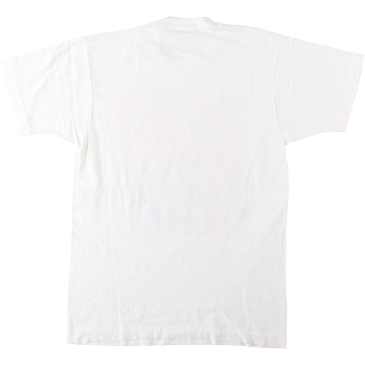 90'S Fruit of the Loom printed T-shirt, made in the USA, men's size L, vintage cotton white type Vintage Second Hand