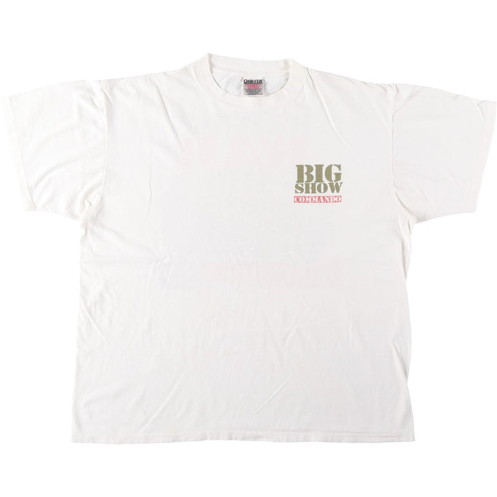 90'S ONEITA XTRA SPORTS 690 Advertising T-Shirt, Men's XL equivalent, Vintage cotton white type Vintage Second Hand