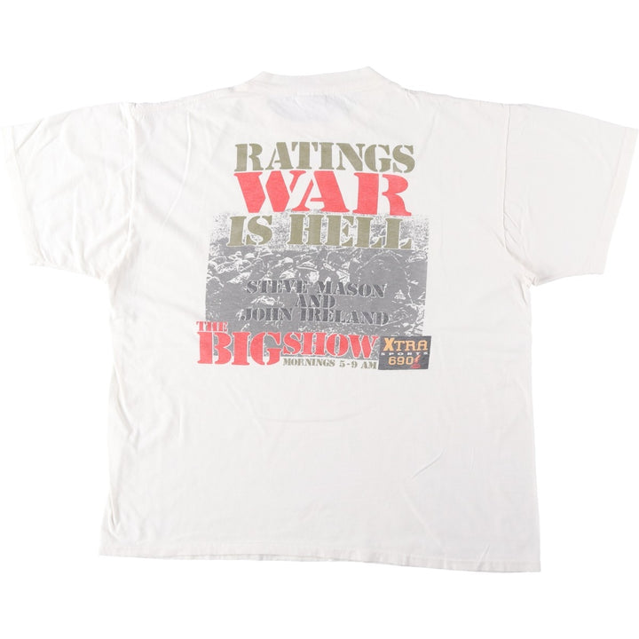 90'S ONEITA XTRA SPORTS 690 Advertising T-Shirt, Men's XL equivalent, Vintage cotton white type Vintage Second Hand