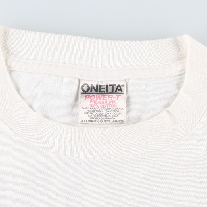 90'S ONEITA XTRA SPORTS 690 Advertising T-Shirt, Men's XL equivalent, Vintage cotton white type Vintage Second Hand