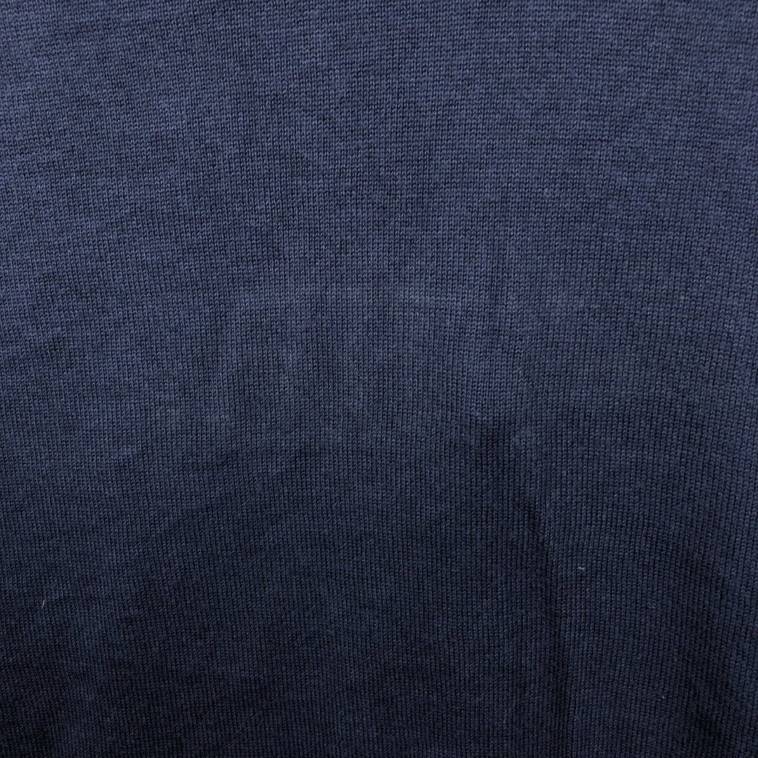 Brooks Brothers V-neck cotton knit sweater, size M Supima Cotton navy blue type Vintage Second Hand