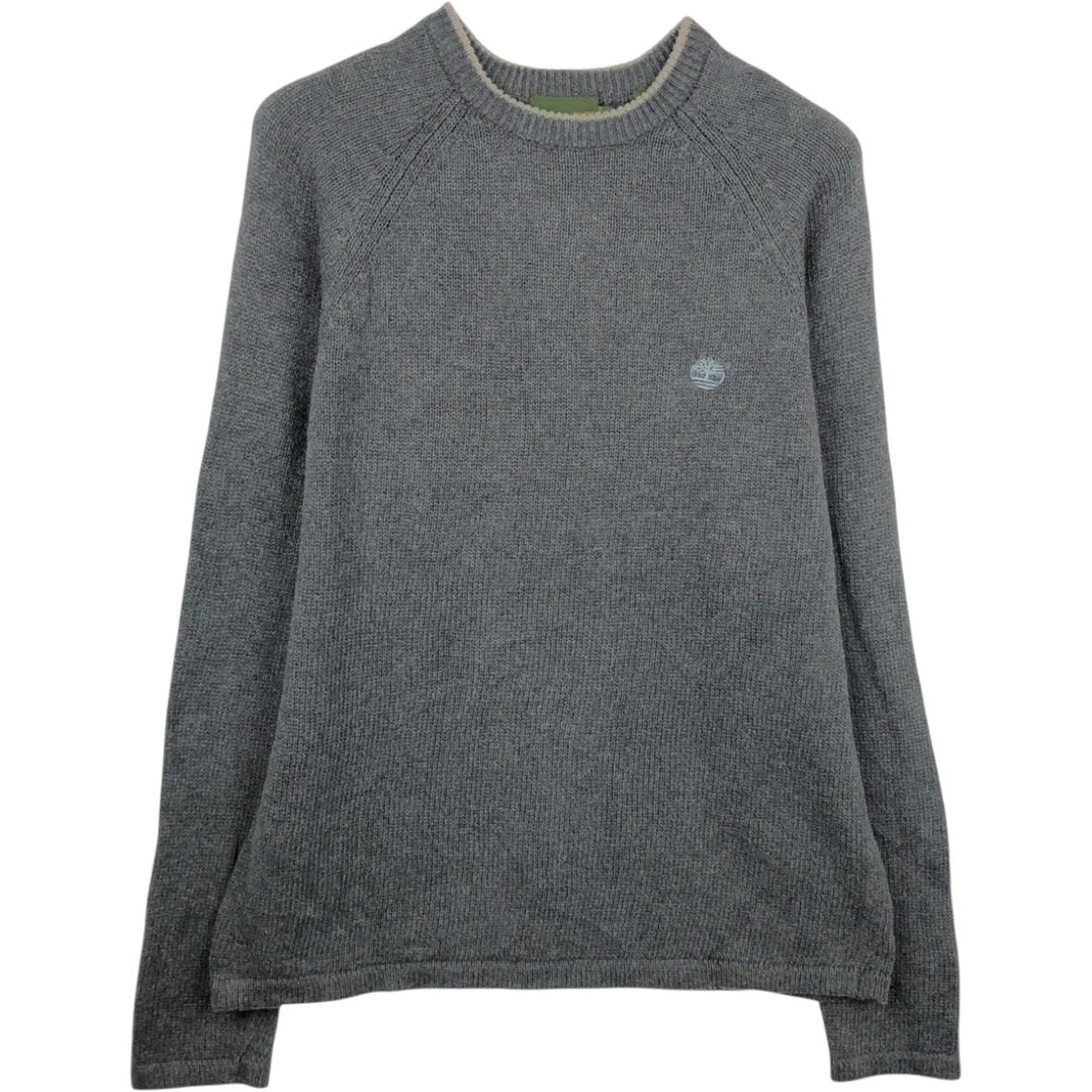 Vintage 90s-00'S Timberland cotton knit sweater, size L, men's cotton gray type Vintage Second Hand