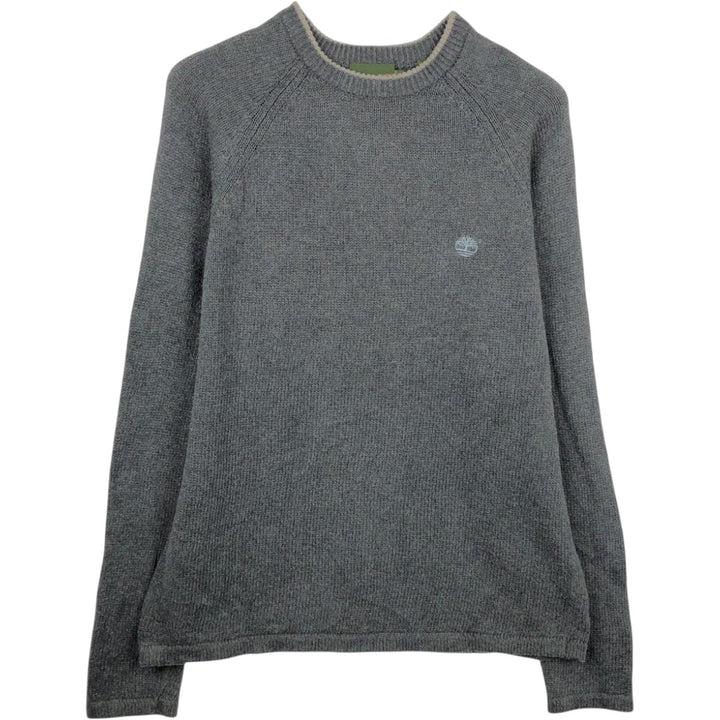 Vintage 90s-00'S Timberland cotton knit sweater, size L, men's cotton gray type Vintage Second Hand