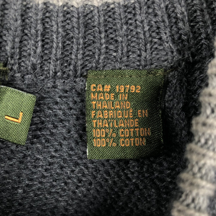 Vintage 90s-00'S Timberland cotton knit sweater, size L, men's cotton gray type Vintage Second Hand
