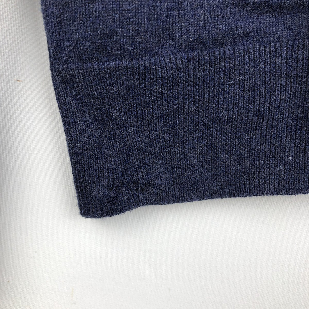 Brooks Brothers Supima Cotton Knit Sweater, Men's Size XL (approx.) Supima Cotton navy blue type Vintage Second Hand