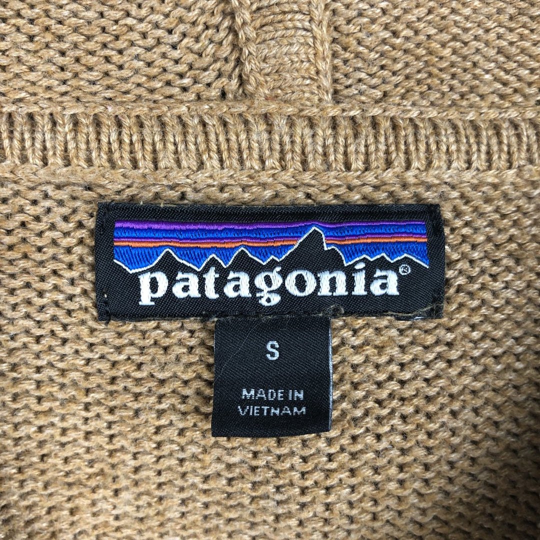 Patagonia 50865FA20 Cotton Knit Hoodie, Men's Size S (approx.) cotton Khaki type beige Vintage Second Hand