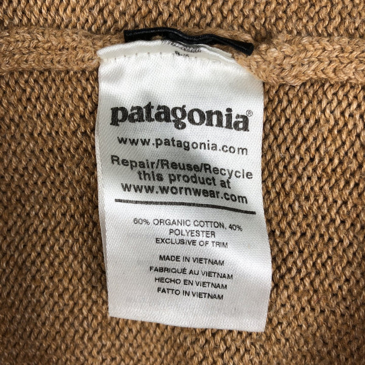 Patagonia 50865FA20 Cotton Knit Hoodie, Men's Size S (approx.) cotton Khaki type beige Vintage Second Hand