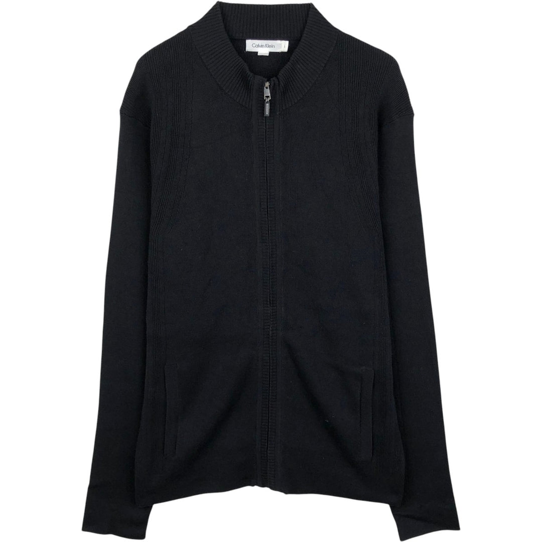 2000'S Calvin Klein Driver's Knit Sweater, Men's Size L (approx.) cotton black type Vintage Second Hand