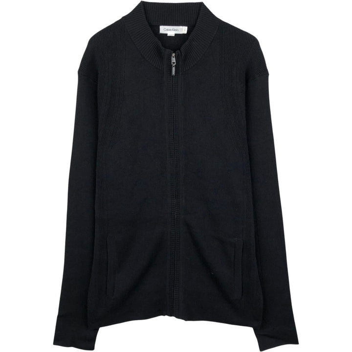 2000'S Calvin Klein Driver's Knit Sweater, Men's Size L (approx.) cotton black type Vintage Second Hand