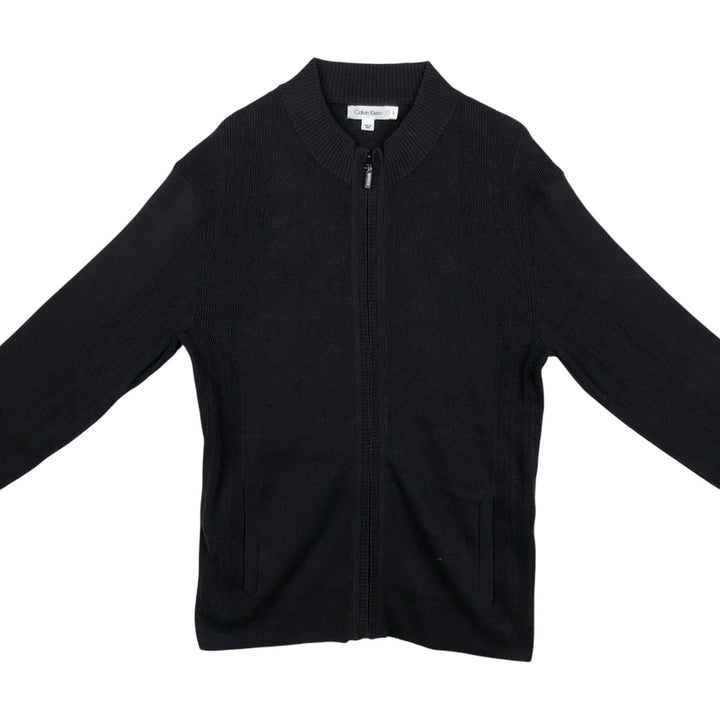 2000'S Calvin Klein Driver's Knit Sweater, Men's Size L (approx.) cotton black type Vintage Second Hand