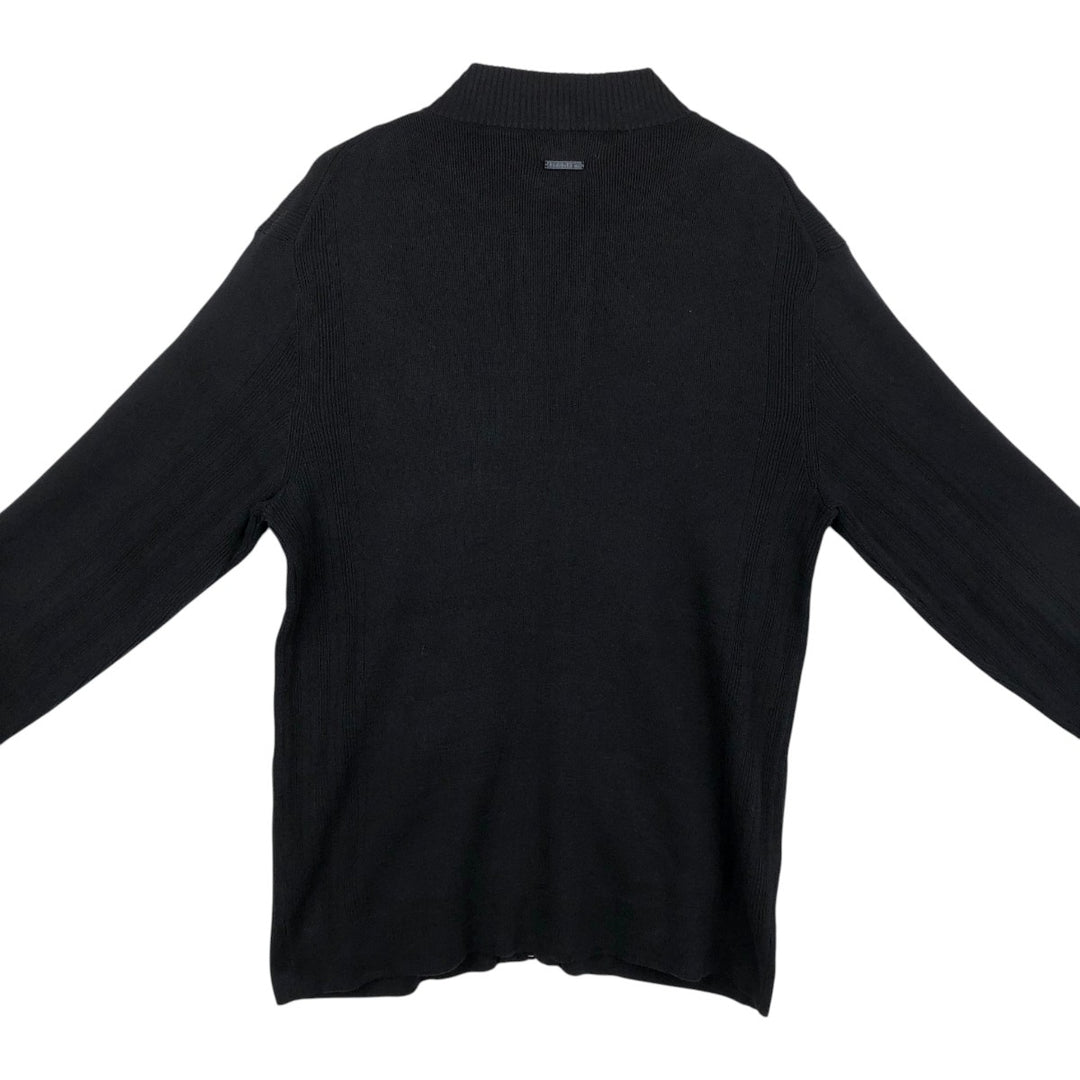 2000'S Calvin Klein Driver's Knit Sweater, Men's Size L (approx.) cotton black type Vintage Second Hand