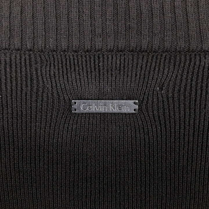 2000'S Calvin Klein Driver's Knit Sweater, Men's Size L (approx.) cotton black type Vintage Second Hand