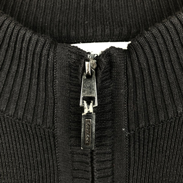 2000'S Calvin Klein Driver's Knit Sweater, Men's Size L (approx.) cotton black type Vintage Second Hand