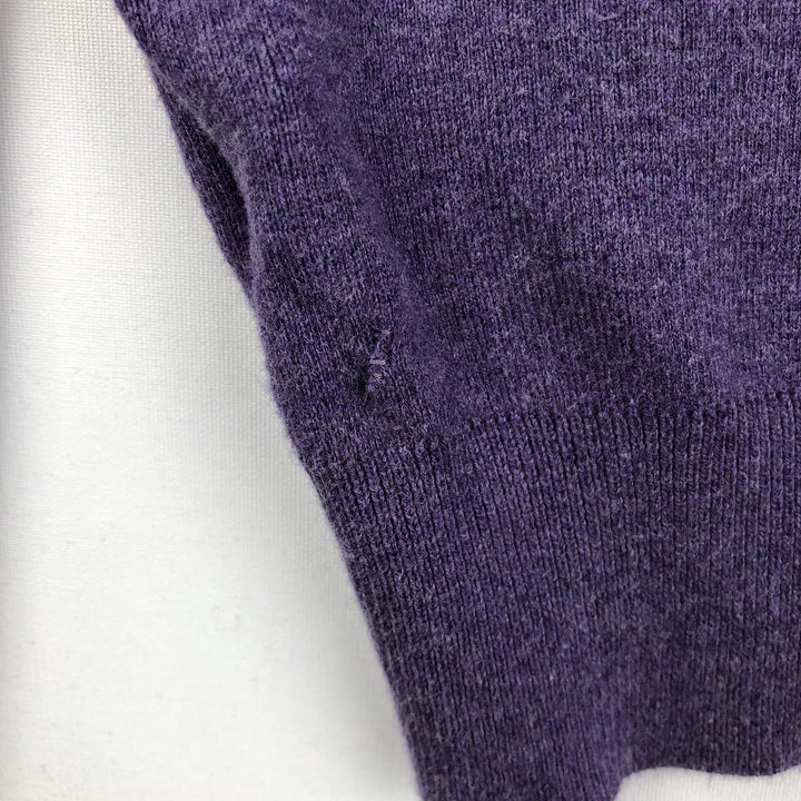 Ralph Lauren POLO by Ralph Lauren V-neck Pima cotton knit sweater, men's size L Pima Cotton purple type Vintage Second Hand