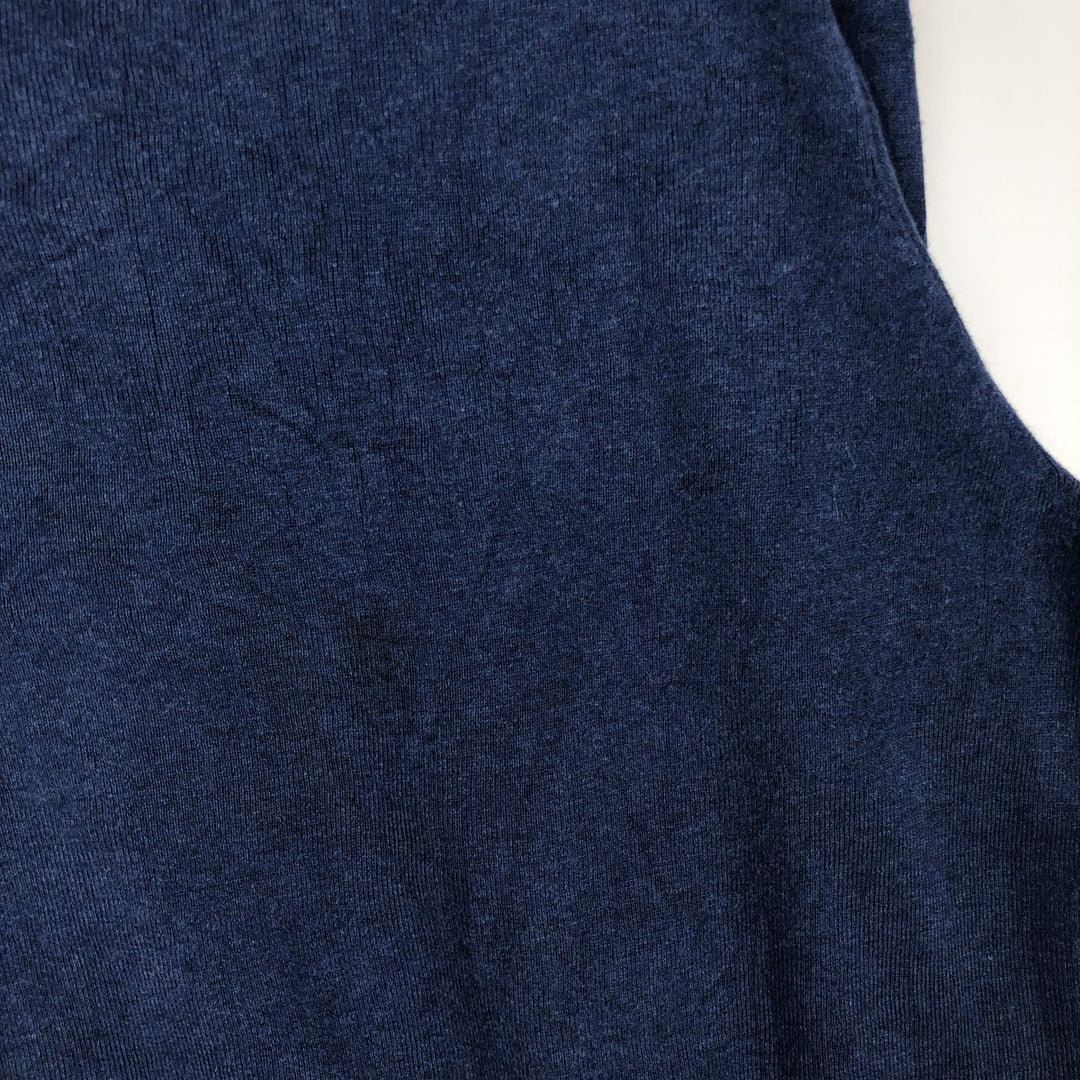 Ralph Lauren POLO RALPH LAUREN V-neck Pima cotton knit sweater, men's size L Pima Cotton blue type Vintage Second Hand