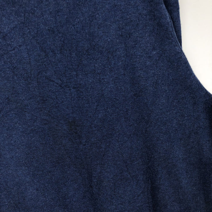 Ralph Lauren POLO RALPH LAUREN V-neck Pima cotton knit sweater, men's size L Pima Cotton blue type Vintage Second Hand